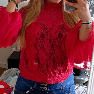 flower see through party shirt